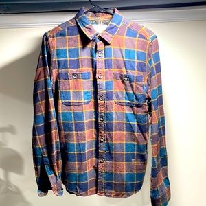 Mens Small Paid Button Down